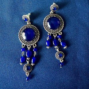 Blue Stone’s and Pewter earrings for women